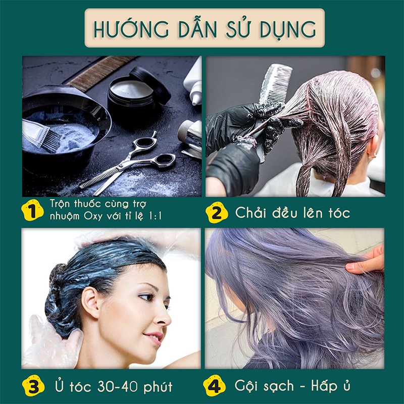 Thuốc nhuộm tóc Nâu Đen tại nhà giá rẻ chính hãng Lumcher LC43