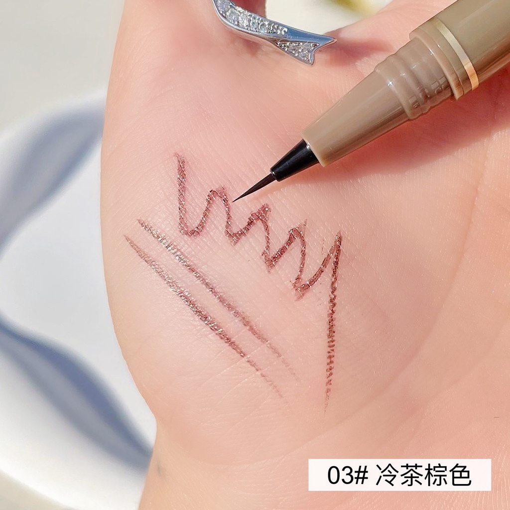 Bút Kẻ Mắt Dạng Lỏng Màu Đen / Trắng / Nâu Ngọt Ngào Lâu Trôi Chống Nước Chống Mồ Hô