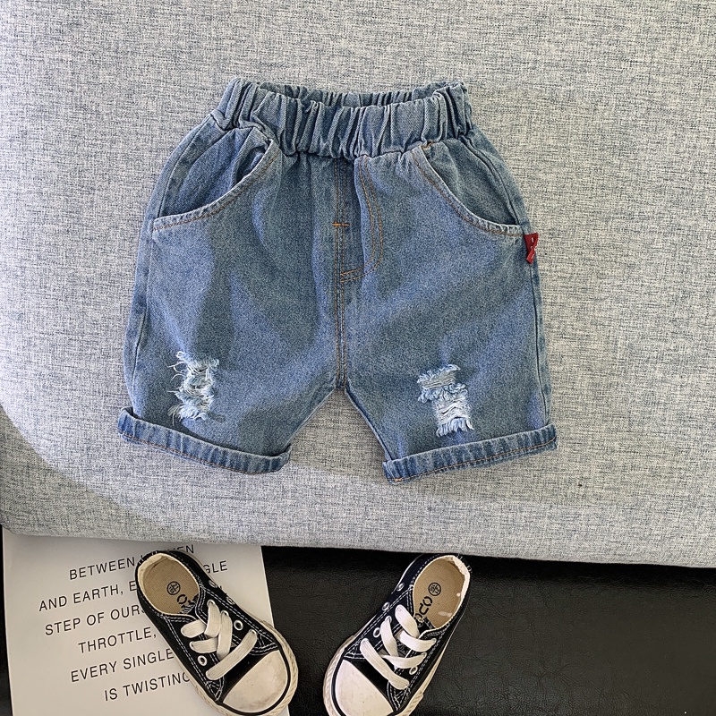 Bộ Áo Cộc Tay Và Quần Jean Cho Bé Trai Và Bé Gái Hình Doraemon Heri Kids