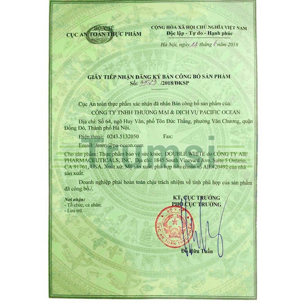 Viên Uống Trắng Da Toàn Thân Double White Giúp Đẹp Da Giảm Nám Chống Nắng Và Ngăn Ngừa Lão Hoá Nhập Khẩu Chính Hãng USA | Thế Giới Skin Care