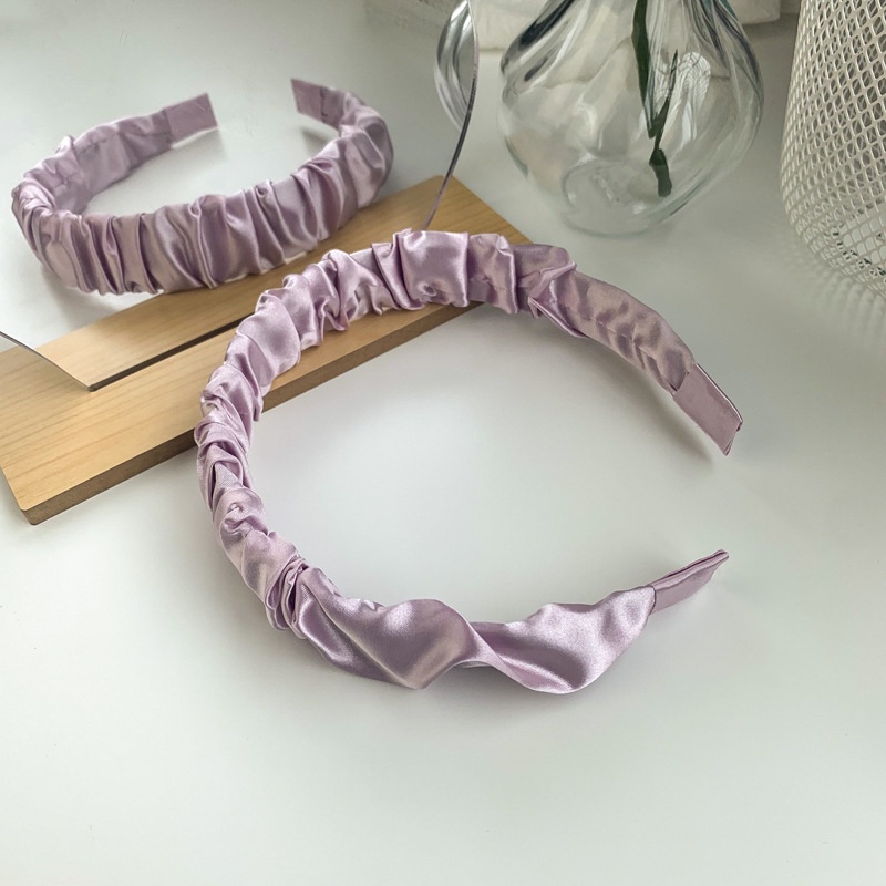 Băng đô lụa xếp ly màu sắc ngọt ngào cho nữ