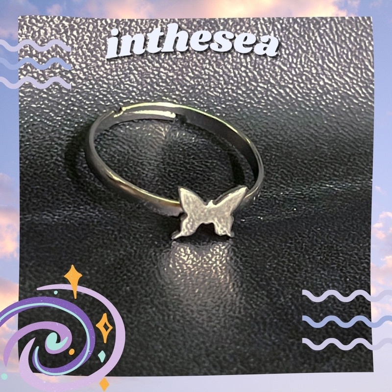 Nhẫn Đôi Bằng Bạc Hình Bướm Dễ Thương Phong Cách Đơn Giản Cho Cặp Đôi