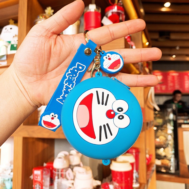 Móc Khóa Hình Mèo Máy Hoạt Hình Xinh Xắn