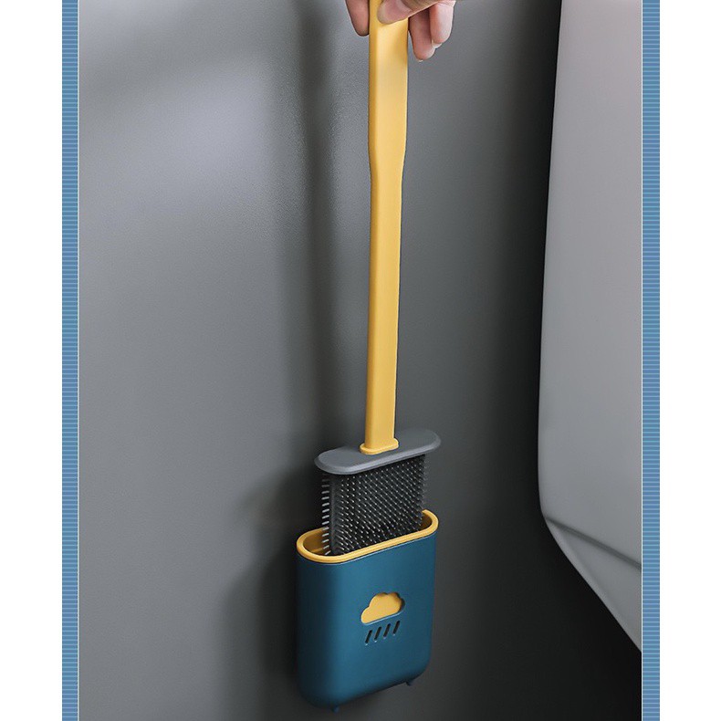 BÁN SỈ❌ Cọ Vệ Sinh Bồn Cầu Bằng Silicon Tiện Dụng Kèm Hộp Đựng 88185 Giang Phạm