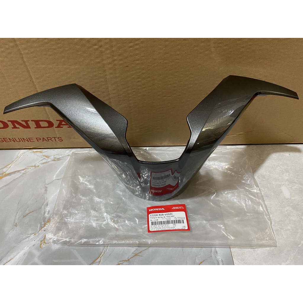 Trang trí ốp tay lái HONDA SH 125&150 năm 2020-2021-2022 màu Đen xám.