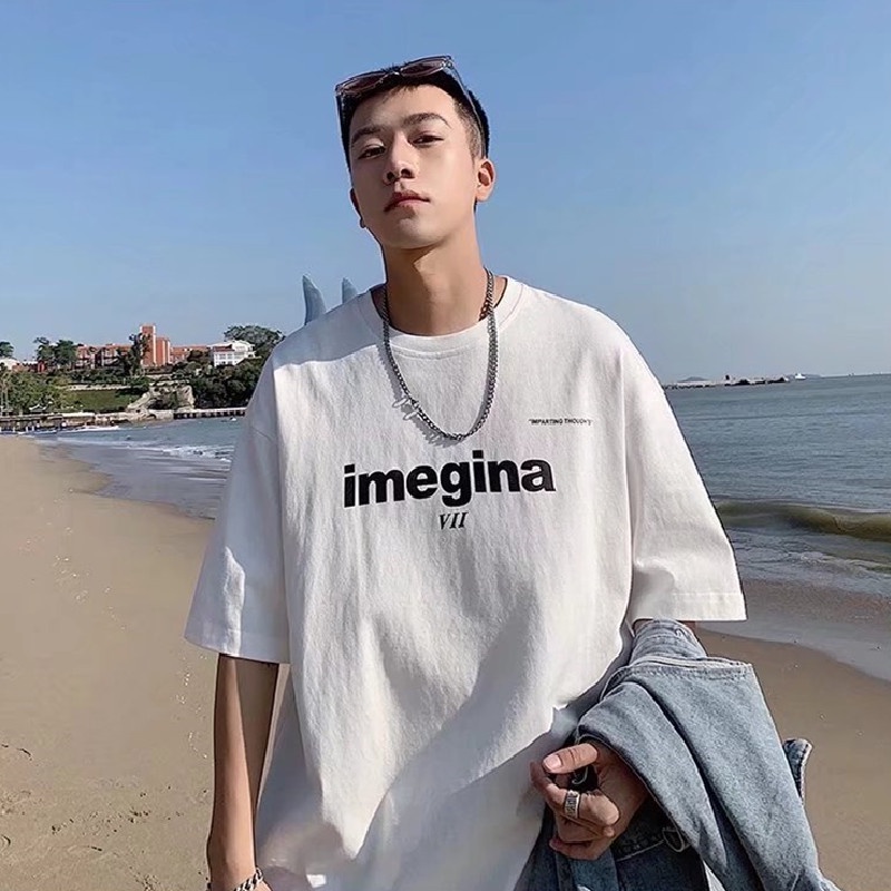 Áo Thun Tay Ngắn Cổ Tròn In Chữ Dáng Rộng Thoải Mái Thời Trang Cho Nam Size M-5XL