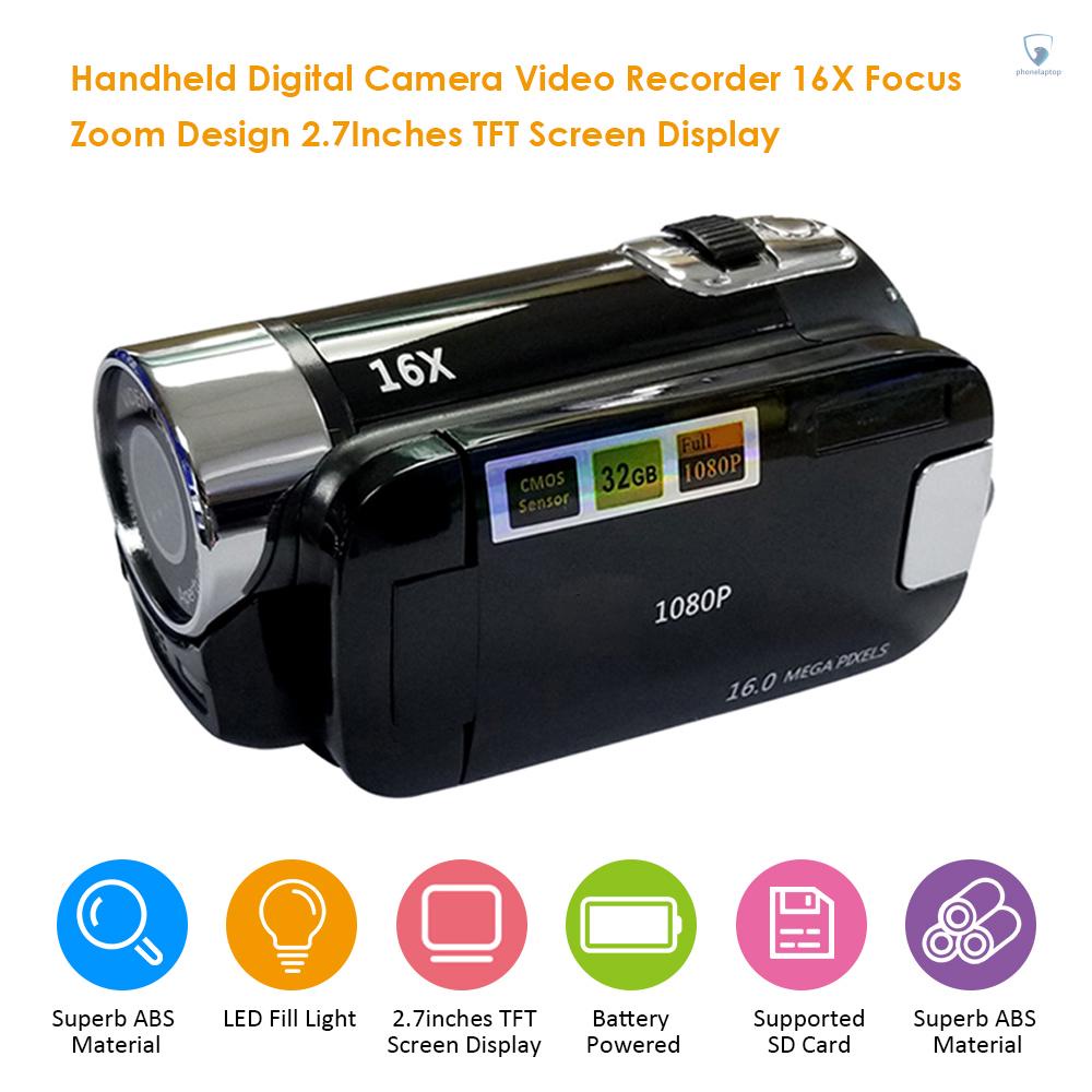 Camera hành trình 16X F-ocus Zoom thiết kế 2.7Inch hỗ trợ thẻ nhớ TFT màn hình S D | BigBuy360 - bigbuy360.vn