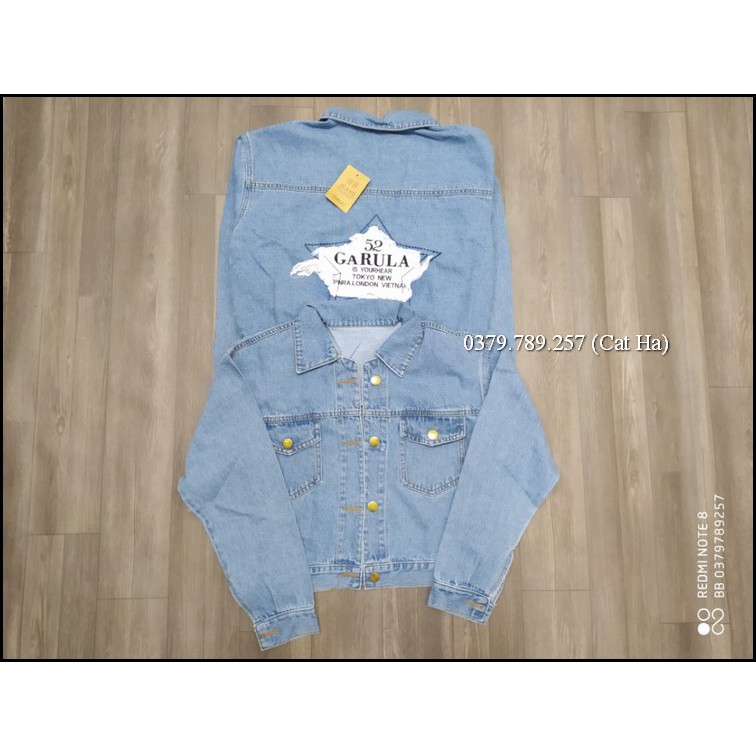 Áo khoác nữ chất jean cao cấp thời trang form dưới 58Kg Garula BB43