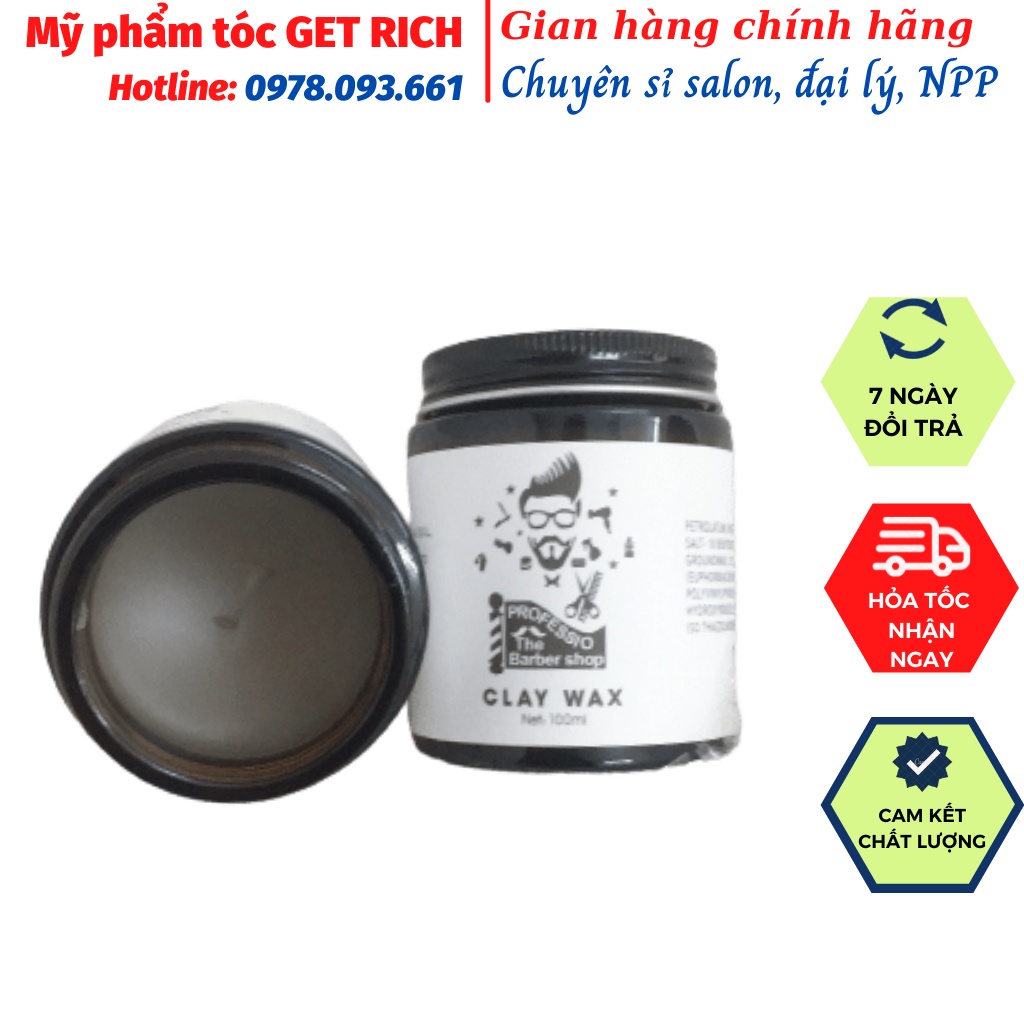 [Sáp Chính Hãng] Sáp Vuốt Tóc Barber Clay Wax -Sáp tạo kiểu tóc