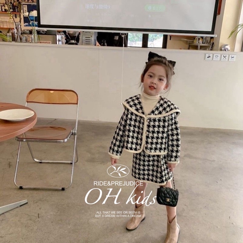 Sét dạ kim sa 2 chi tiết bé gái