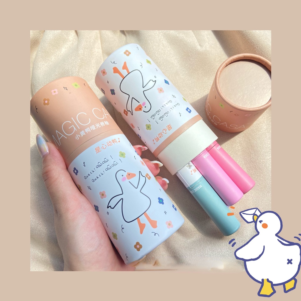 [Hàng mới về] Set son kem Abpopa màu lì chống thấm nước lâu trôi xinh xắn