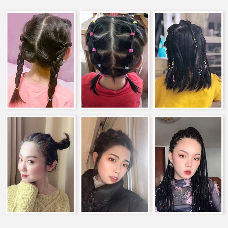 2500 Dây Buộc Tóc Cao Su Co Giãn Nhiều Màu Sắc Thời Trang Hàn Quốc Cho Nữ