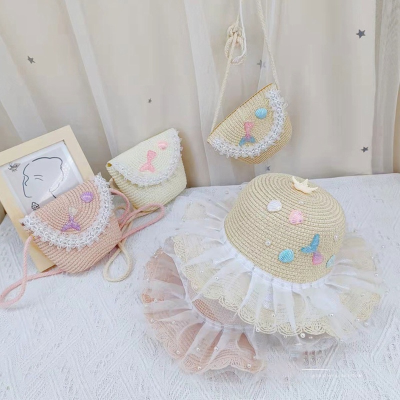 Nón Tai Bèo Đan Cói Vành Rộng Phối Ren Nhiều Màu Sắc Đa Dạng Gấp Gọn Thời Trang Unisex