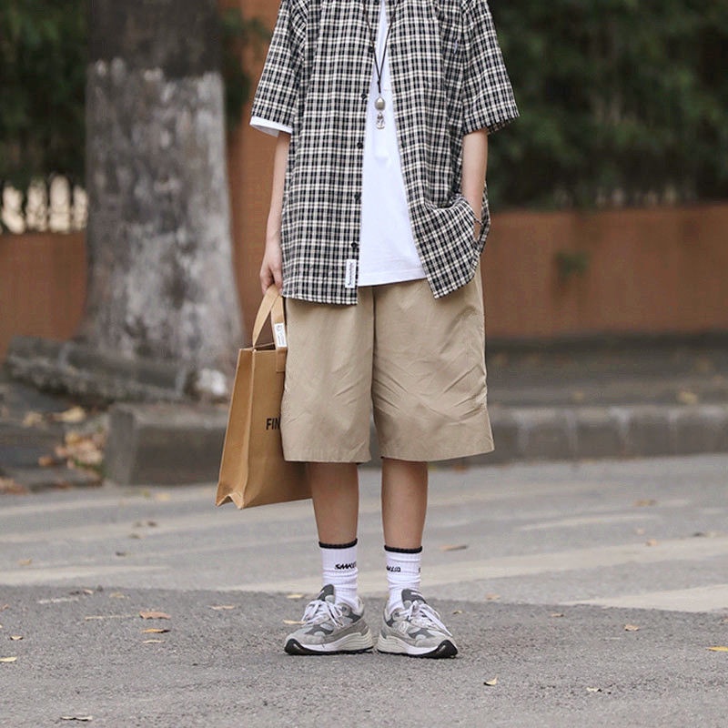 Quần short dáng rộng phong cách Nhật Bản thời trang mùa hè mới 2022 dễ phối đồ dành cho nam nữ