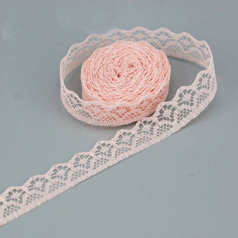 Cuộn Dây Ren Trắng 15mm Dài 20 Yard Dùng Trang Trí Đa Năng