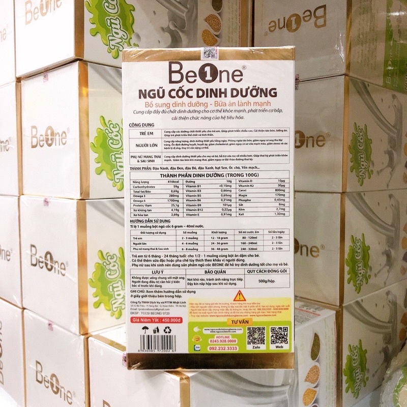 Ngũ cốc beone hộp 500g chính hãng date mới