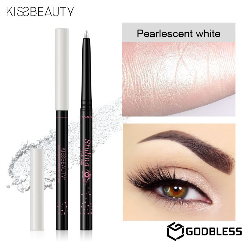 Ready stock Automatic Rotating Silkworm Pen Pearlescent Eye Shadow Pen Waterproof Eye Shadow godbless