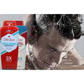 Old Spice Pure Sport 3X Top 10 Sữa Tắm Nam Giới Hương Thơm Nam Tính, Mạnh Mẽ 532ml Key