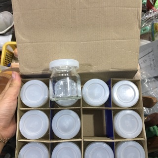 12 hủ sữa chua thuỷ tinh