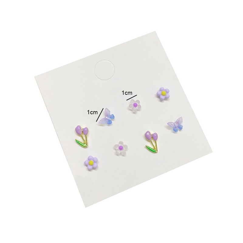 Set 8 Khuyên Tai Nhiều Màu Sắc Thời Trang Cho Nữ