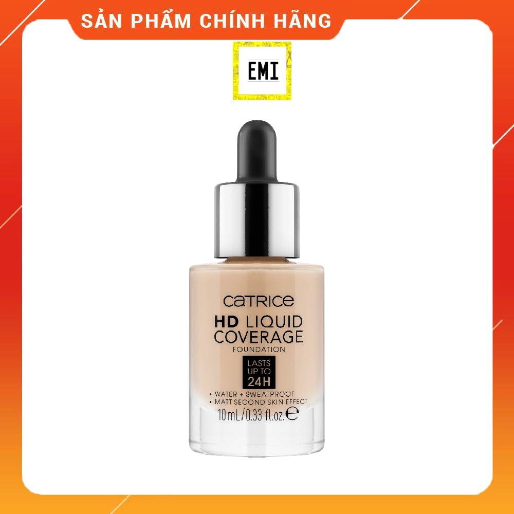 Kem nền Catrice HD Liquid Coverage Last Upto 24h 30ml - Hàng Đức chuẩn, có bill