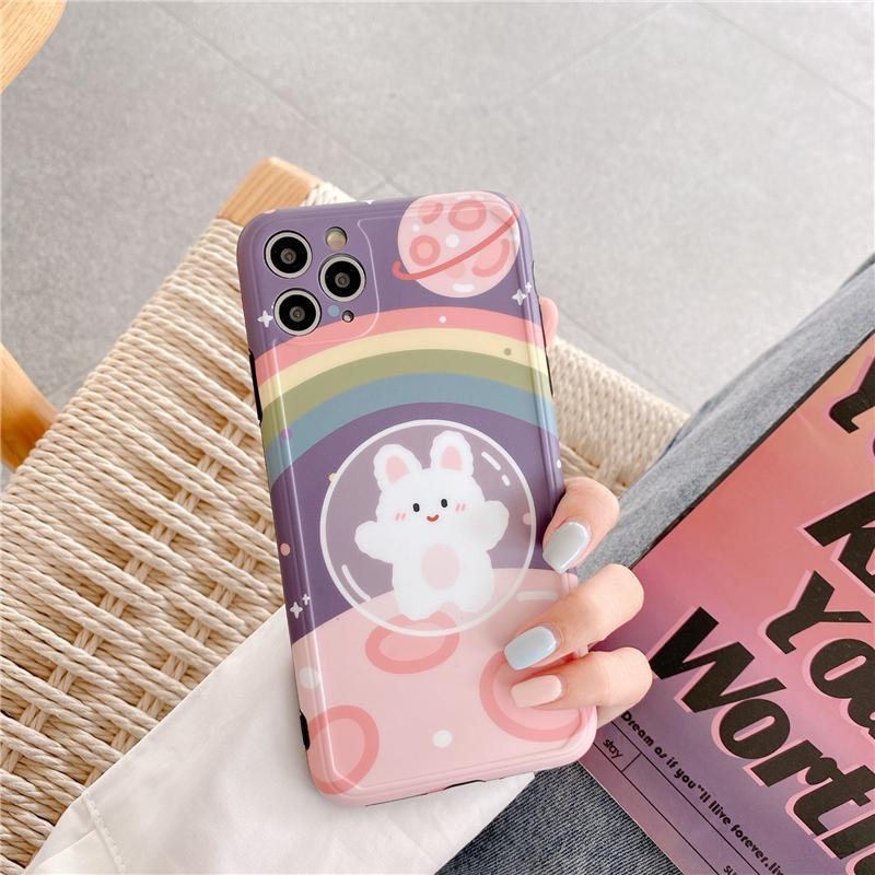 Ốp lưng iphone Gấu - Thỏ Phi Hành Gia IMD 6/6plus/6s/6s plus/6/7plus/8plus/x/xs/xsmax/11/11pro/11 promax DT06- Dino Case