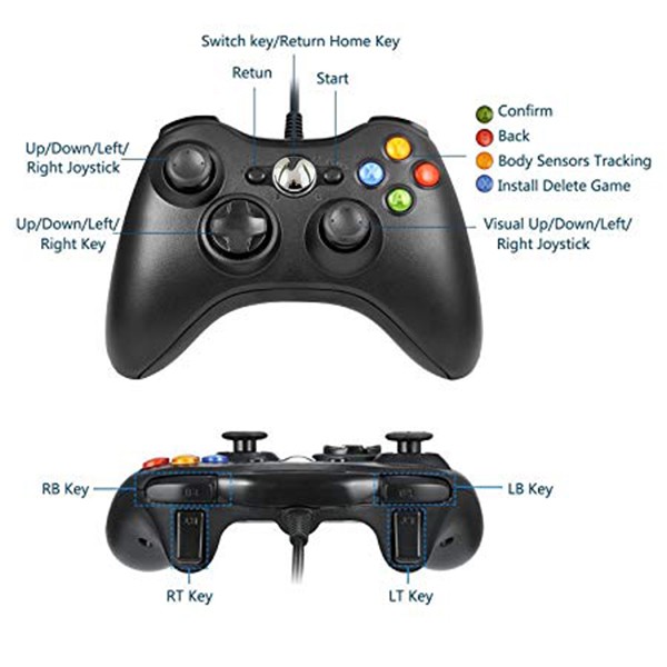 Tay Cầm Chơi Game Có Dây Xbox 360 - Tay Cầm Chơi Game PC, LapTop, Smart Tivi, TV box | BigBuy360 - bigbuy360.vn