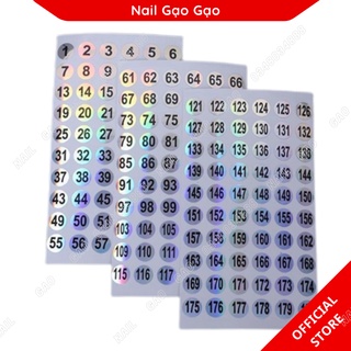 Tem dán số chai sơn, từ số 1 đến số 300