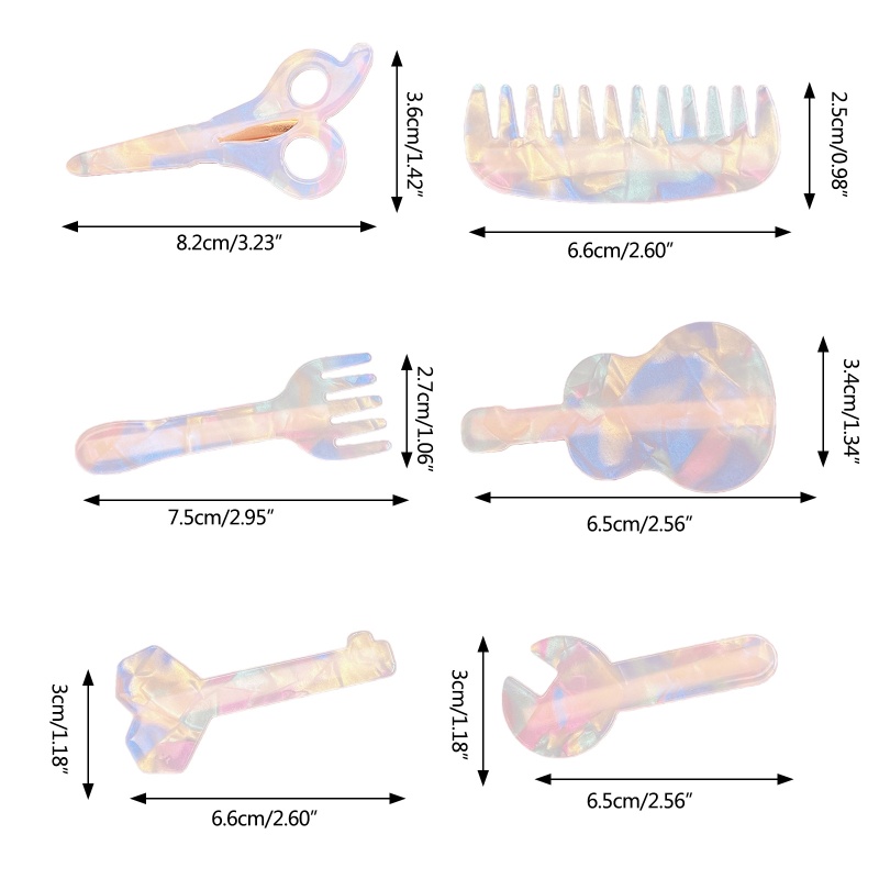Kẹp Tóc Hoạt Hình Bằng Nhựa Acrylic Nhiều Kiểu Dáng Chống Trượt
