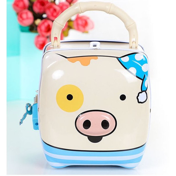 Két Sắt HeoGIADUNGTONGKHO1Két Sắt Heo Cực Kì Dễ Thương, Hộp đựng tiền tiết kiệm, Hộp tiết kiệm mini có khóa