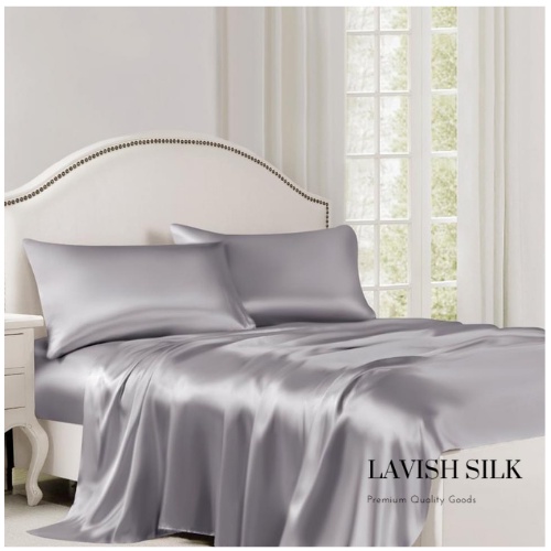 XẢ LỖ - Ga Giường Drap Lẻ Phi Lụa Lavish Silk cao cấp mát lạnh hàng loại 1 không nối vải - Xám Ghi