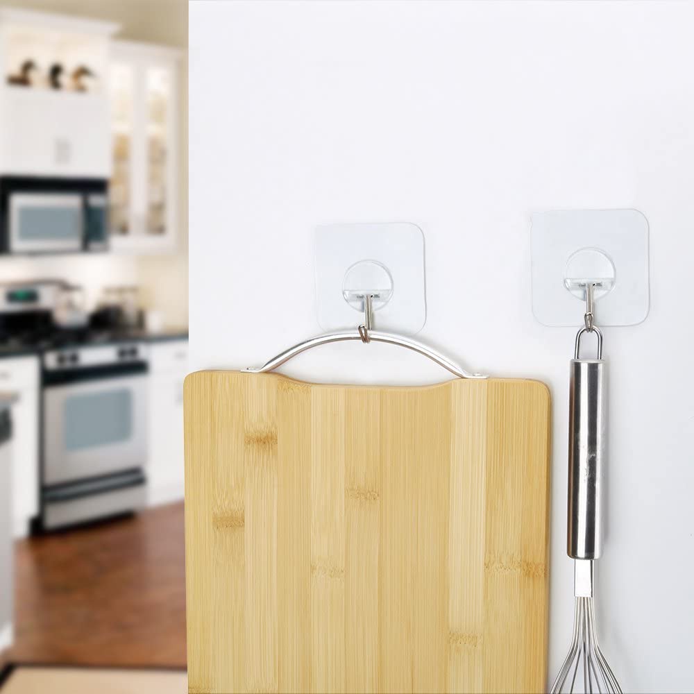Móc Treo Đồ Dán Tường Trong Suốt Chịu Lực Tốt Chống Thấm Nước Tiện Dụng Cho Nhà Bếp