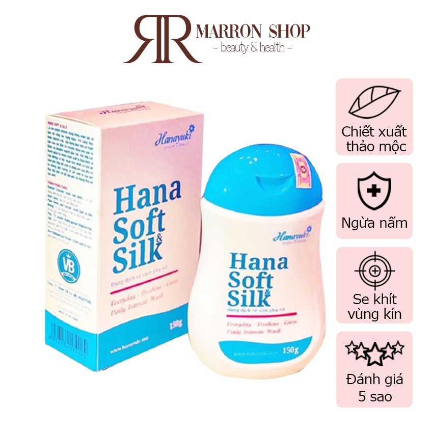 Dung dịch vệ sinh phụ nữ trầu không Hanayuki Hana Soft Silk 150g