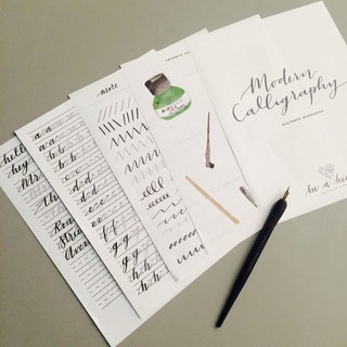 Combo 8 tập luyện viết calligraphy brush lettering dành cho bút lông