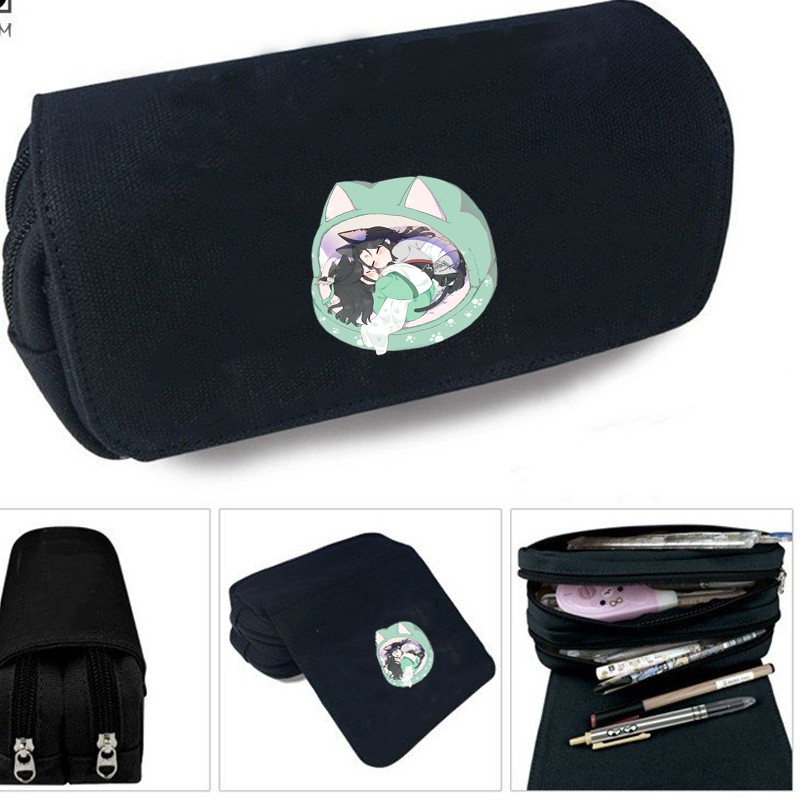 Hộp bút vải canvas in hình HỆ THỐNG TỰ CỨU CỦA NHÂN VẬT PHẢN DIỆN chibi đi học đựng đồ dùng học tập tiện lợi