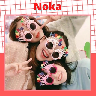 Mắt kính gắn chữ Happy Birthday trang trí tiệc tùng MK04