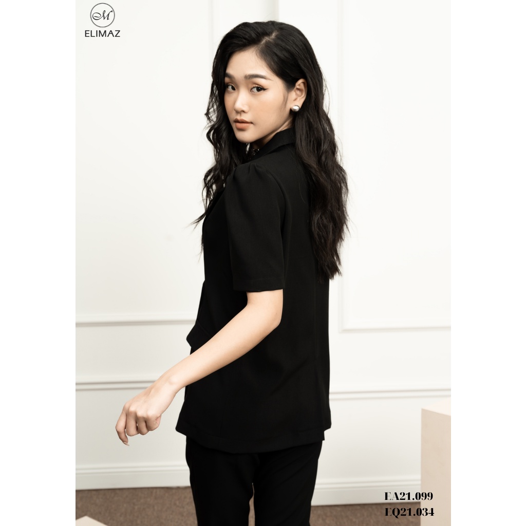 Áo vest nữ công sở ELIMAZ ngắn tay một lớp EA21.099