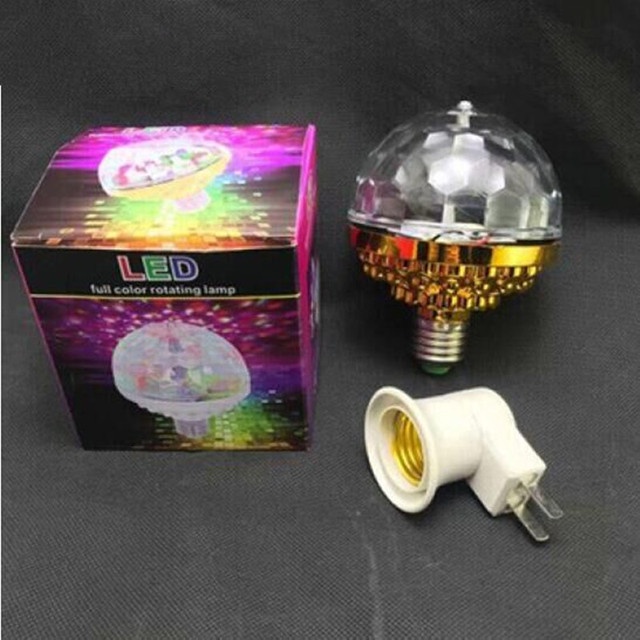 Đèn Led Xoay 7 Màu Đèn Led Quán Bar Tự Xoay Nhiều Hiệu Ứng Tia Chớp Nhấp Nháy Theo Tiếng Nhạc Đổi Màu An Toàn Khi Sử