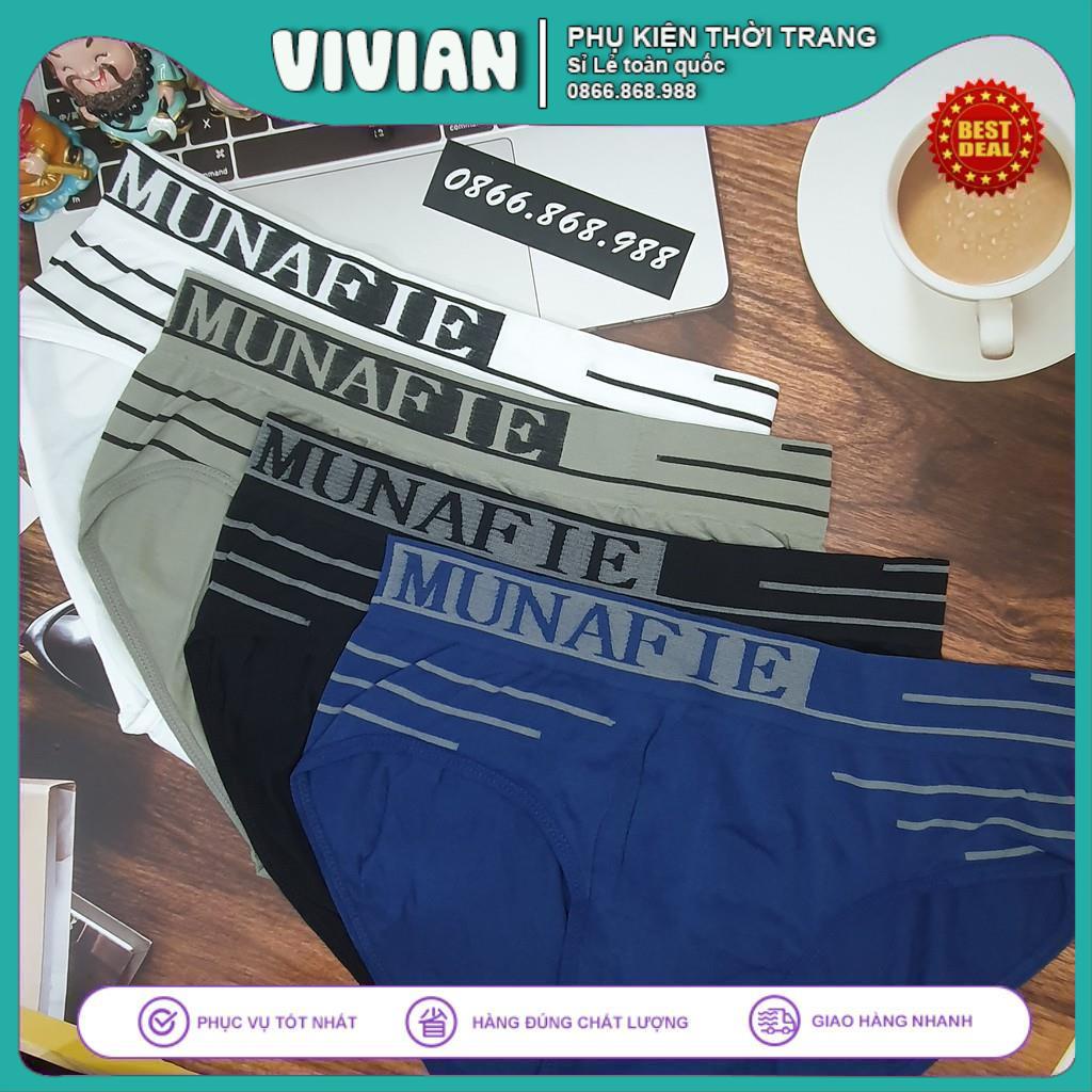 Quần Lót Nam Free Size 55-75Kg 🔞MUNAFIE🔞 Quần sịp tam giác,Thoáng khí  Mềm Mịn Co Giãn 4 Chiều Túi Zip, Hàng xuất Nhật