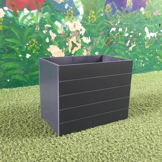 [VIP] Chậu kẻ chỉ composite 50x20x20 sơn ghi đậm