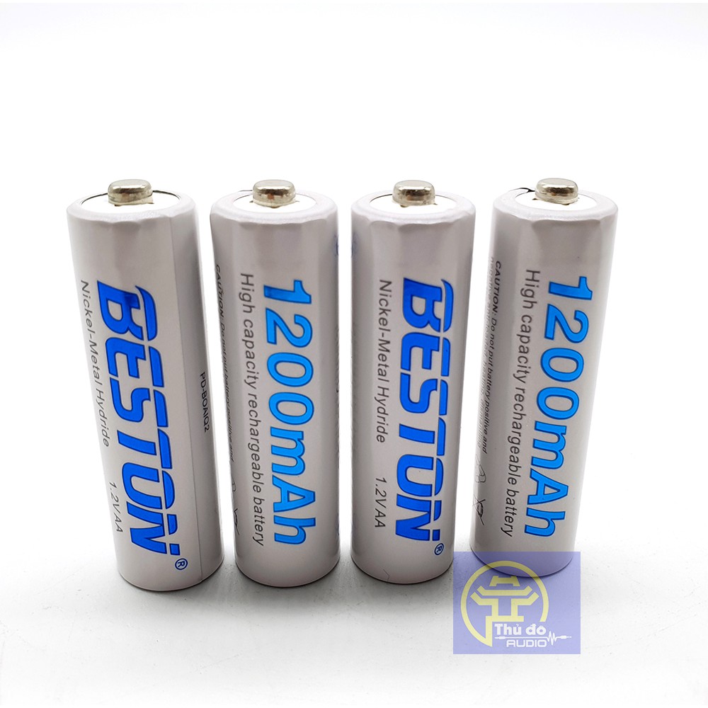 Bộ Sạc Pin Beston C807B Tặng kèm 04 Pin Tiểu Sạc Beston AA 1200mAh, 3000mAh lắp MIC,máy đo huyết áp..