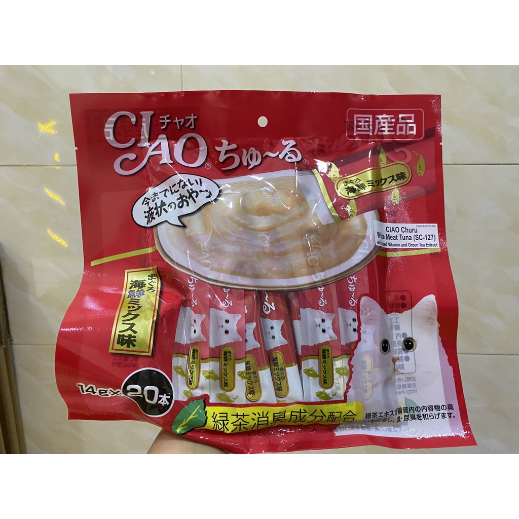 Súp thưởng Ciao cho mèo gói 20 thanh 15g