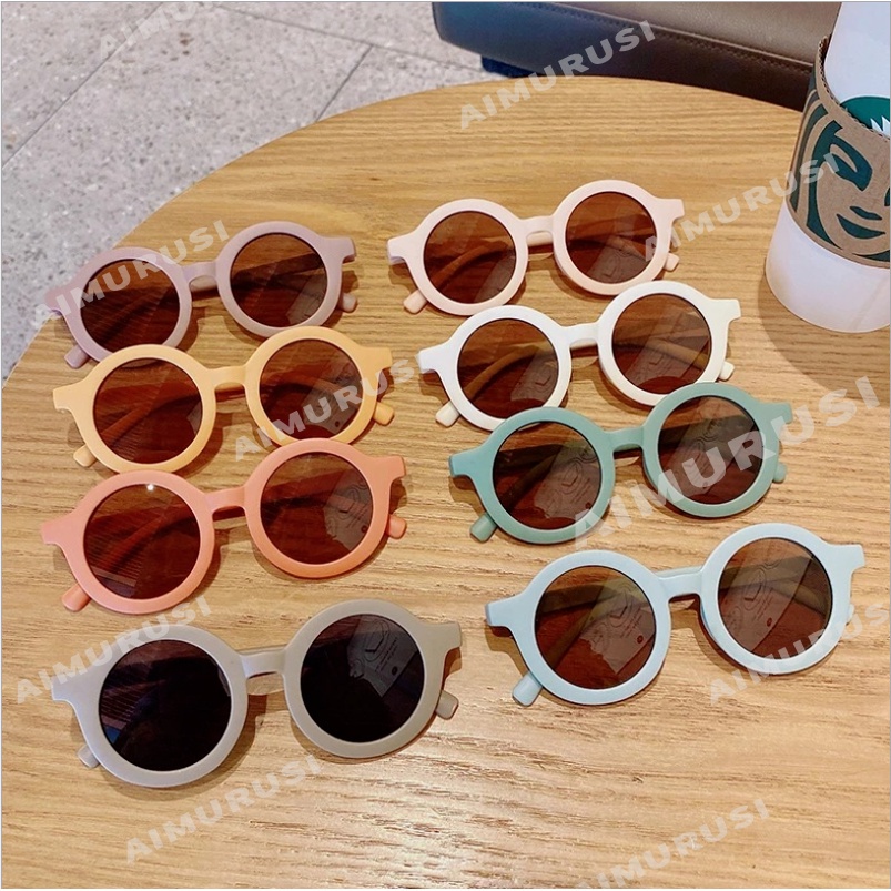 Kính mát gọng tròn chống tia UV400 thời trang Hàn Quốc đáng yêu cho bé 3-13 tuổi