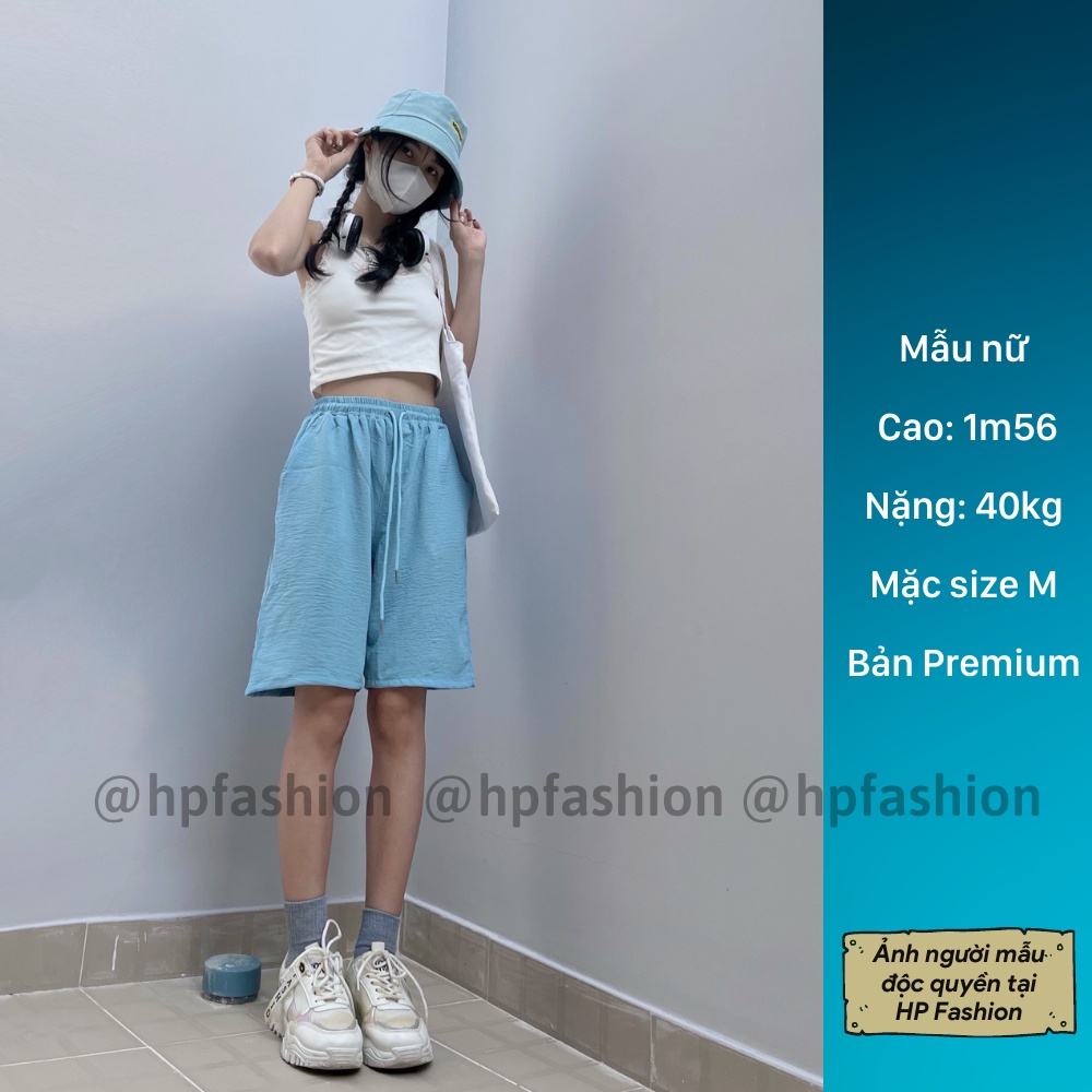[Xả Kho] Quần đùi trơn chất đũi❤️ Quân short form unisex nam nữ - Happy Style