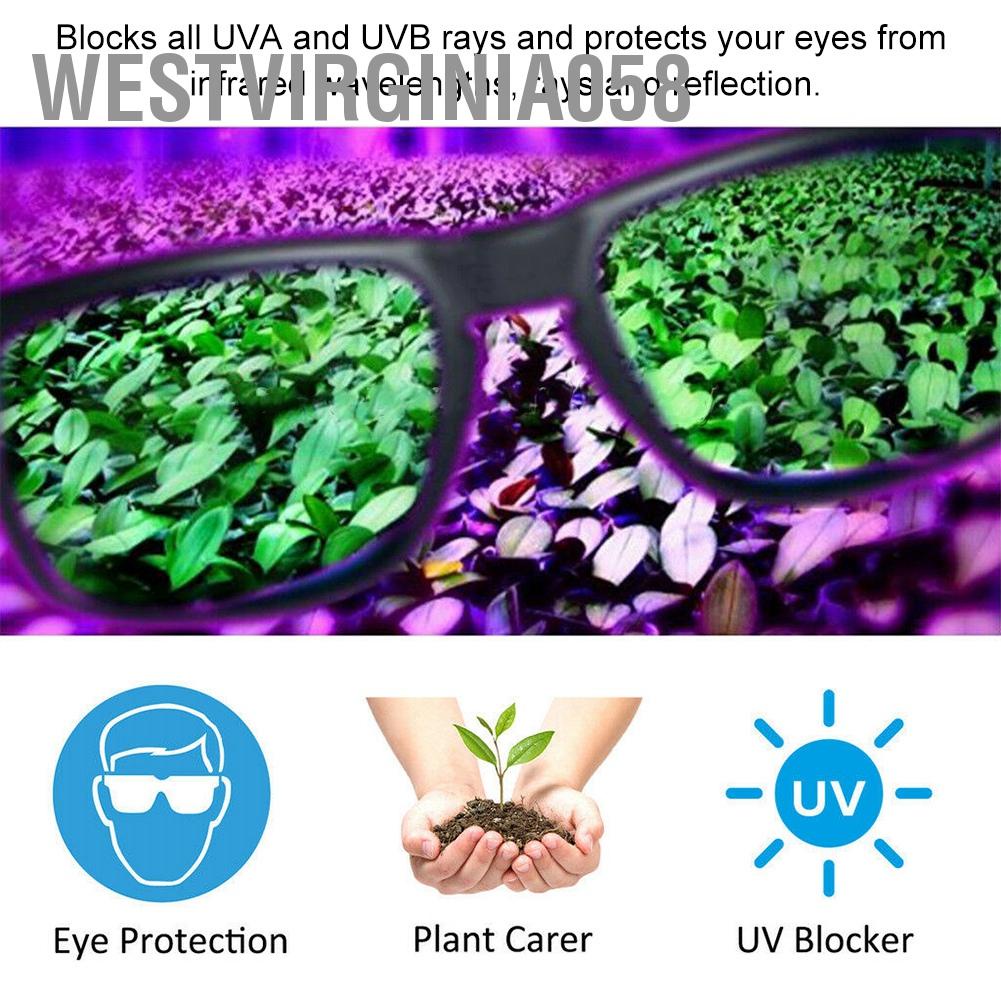 Westvirginia058 LED Grow Room Kính chống tia cực tím Bảo vệ mắt thủy canh trong nhà