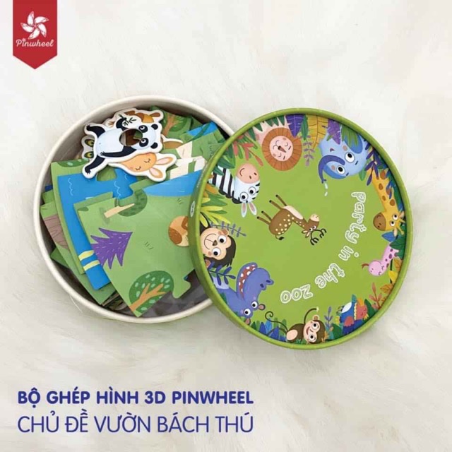 Bộ xếp hình 3D Pinwheel cho bé nhiều chủ đề