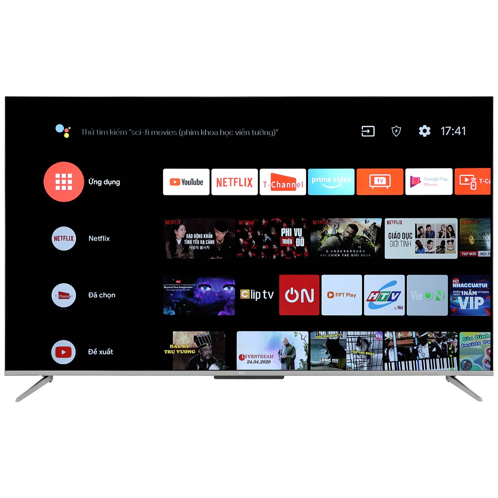 MIỄN PHÍ VẬN CHUYỂN- Android Tivi TCL 65 inch 4K 65P715