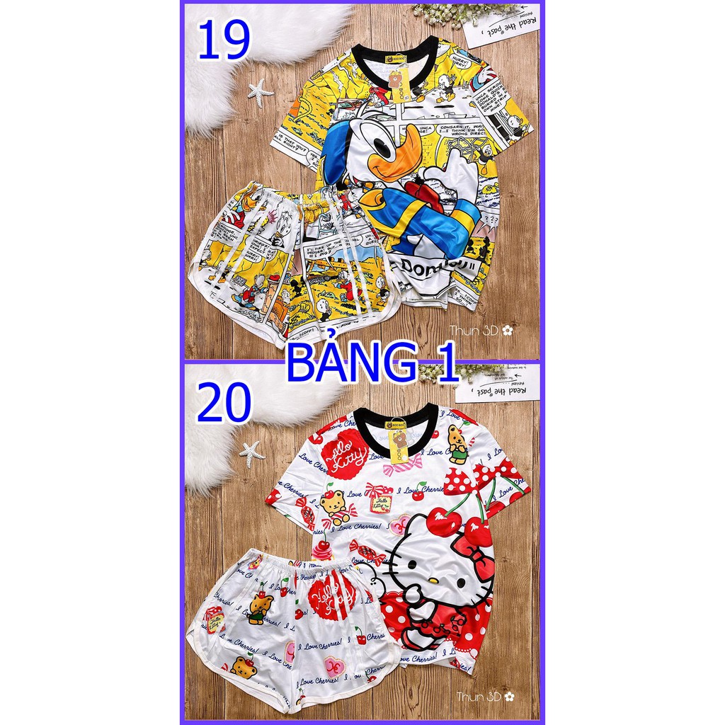 Đồ Bộ Thun Cotton ĐÙI Hoạt Hình Dễ Thương | BigBuy360 - bigbuy360.vn