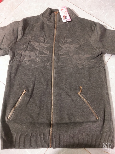 Áo khoác len dây kéo