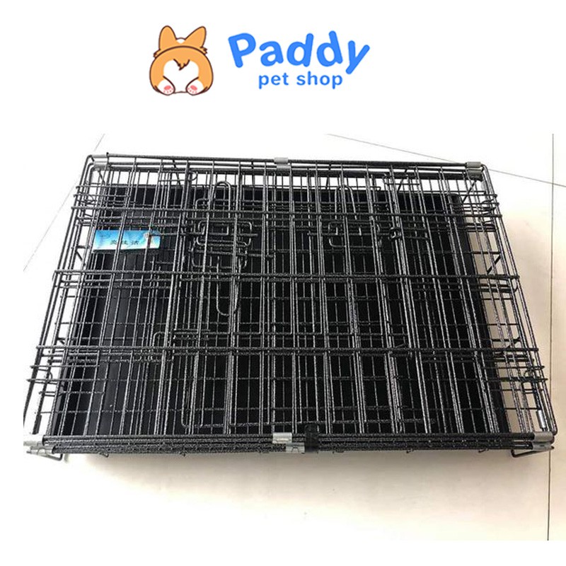 Chuồng Chó Mèo Sơn Tĩnh Điện Chống Rỉ Sét Kèm Khay Lót (Chỉ có màu đen)